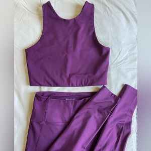 Girlfriend Collective Sports Bra (M) + Leggings (S)